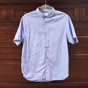 Denim and Flower Men's button down shirt